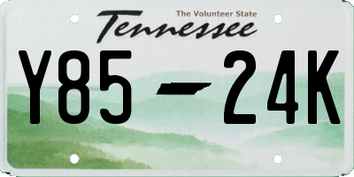 TN license plate Y8524K