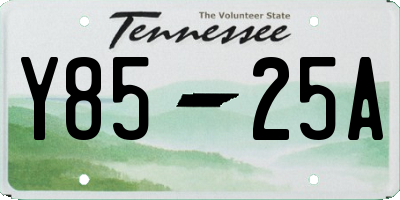 TN license plate Y8525A
