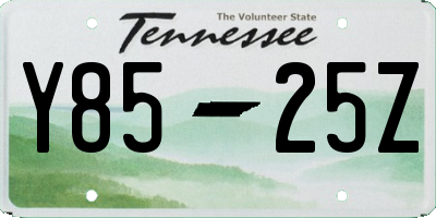 TN license plate Y8525Z