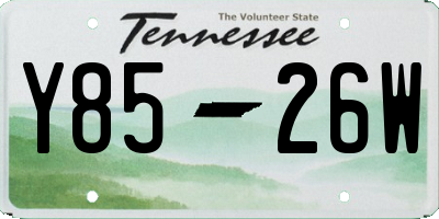 TN license plate Y8526W