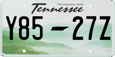 TN license plate Y8527Z