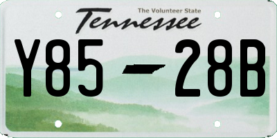TN license plate Y8528B