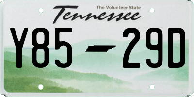 TN license plate Y8529D