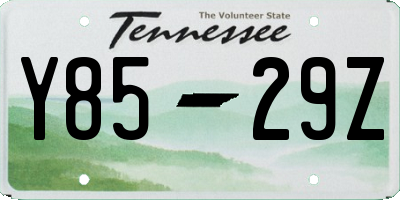 TN license plate Y8529Z