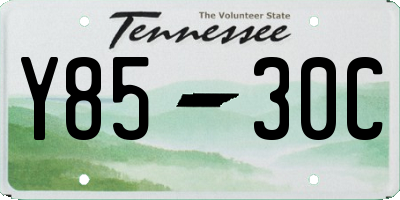 TN license plate Y8530C