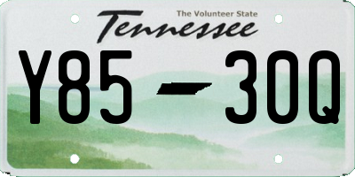 TN license plate Y8530Q
