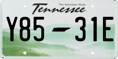 TN license plate Y8531E