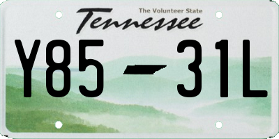 TN license plate Y8531L