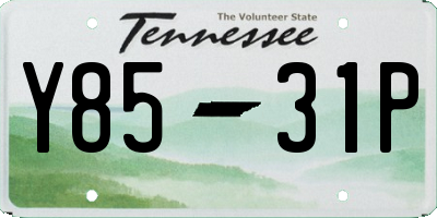 TN license plate Y8531P