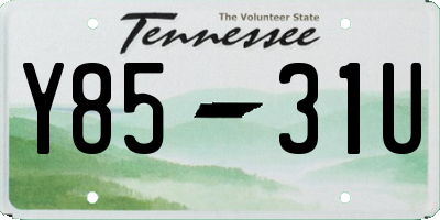 TN license plate Y8531U