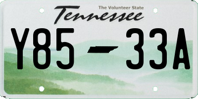 TN license plate Y8533A