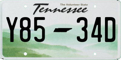 TN license plate Y8534D