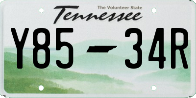 TN license plate Y8534R