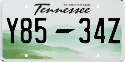 TN license plate Y8534Z