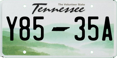 TN license plate Y8535A