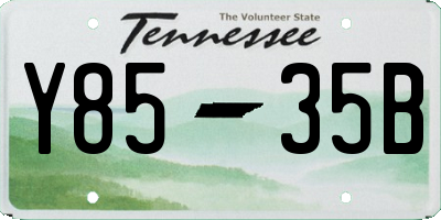TN license plate Y8535B