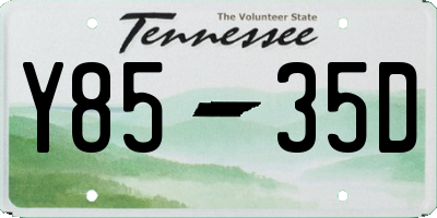 TN license plate Y8535D