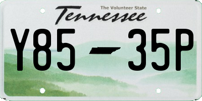 TN license plate Y8535P