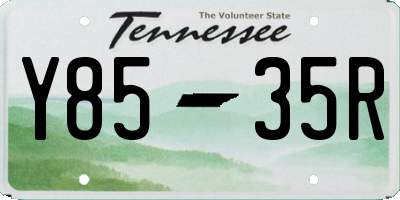 TN license plate Y8535R