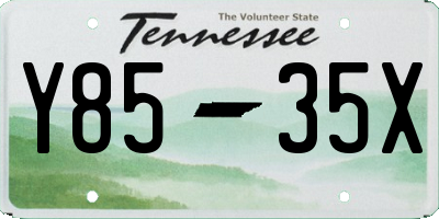 TN license plate Y8535X