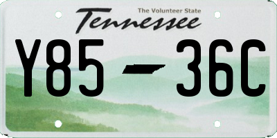 TN license plate Y8536C