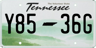 TN license plate Y8536G