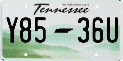 TN license plate Y8536U