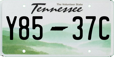 TN license plate Y8537C
