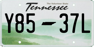 TN license plate Y8537L