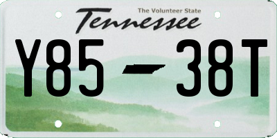 TN license plate Y8538T