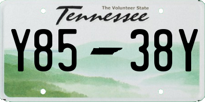 TN license plate Y8538Y