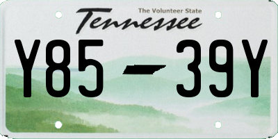 TN license plate Y8539Y