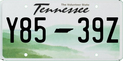 TN license plate Y8539Z