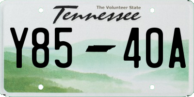 TN license plate Y8540A