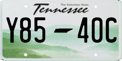 TN license plate Y8540C