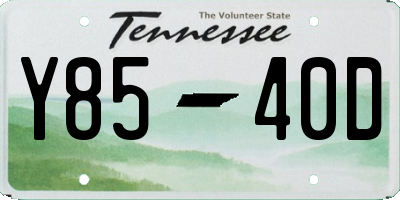 TN license plate Y8540D