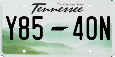 TN license plate Y8540N
