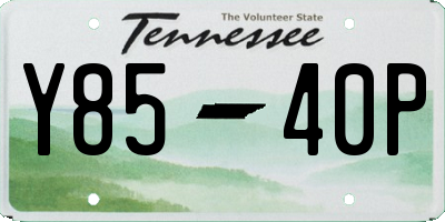 TN license plate Y8540P
