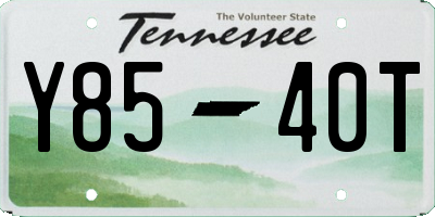 TN license plate Y8540T