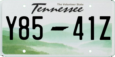 TN license plate Y8541Z