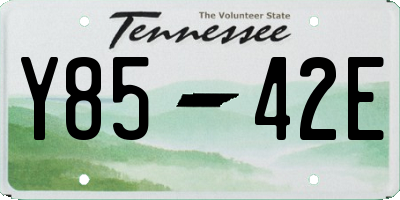 TN license plate Y8542E