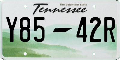 TN license plate Y8542R