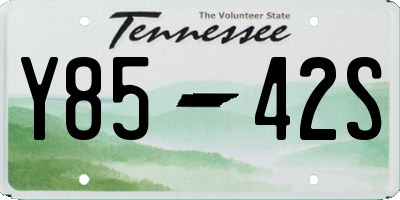 TN license plate Y8542S