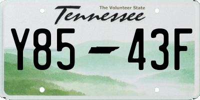 TN license plate Y8543F