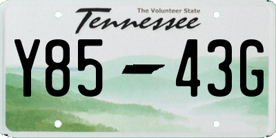 TN license plate Y8543G