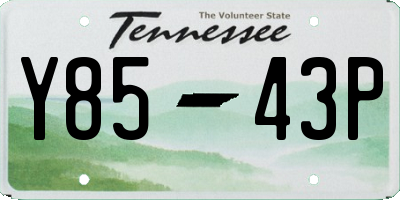 TN license plate Y8543P