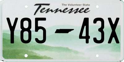 TN license plate Y8543X