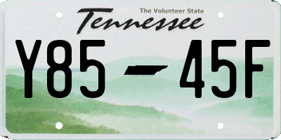 TN license plate Y8545F