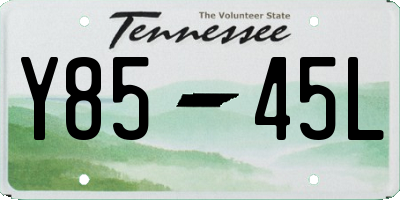 TN license plate Y8545L