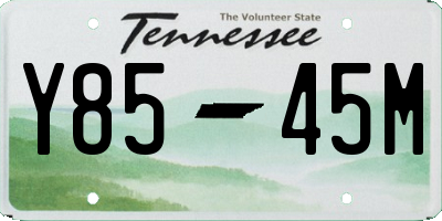 TN license plate Y8545M